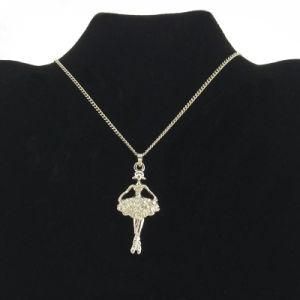Silver Ballet Girl Charms Necklace for Concert Souvenir Gift (FN16040808)