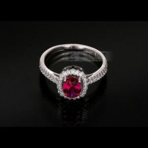 Elegant Lady Fashion Solid 925 Sterling Silver Ruby Ston Rings Bijou