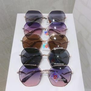 New Fashion Rimless Sun Glass, Polygon Color Lens Sunglasses