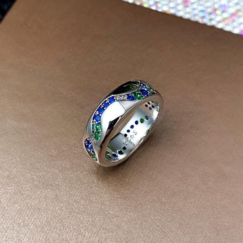 Fashion Jewelry for Gift Cubic Zirconia Birthstone Brass Women Ring