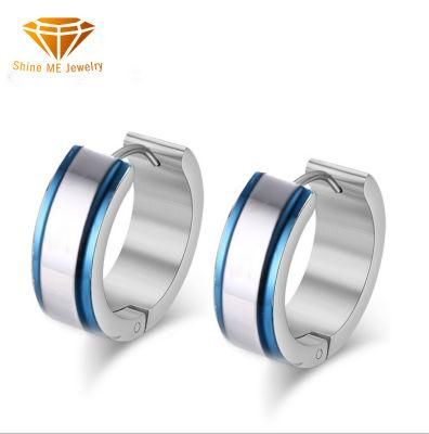 Fashion Jewelry Stainless Steel Earrings Earrings Blue Plating Earrings Wholesale Jewelry Er9222