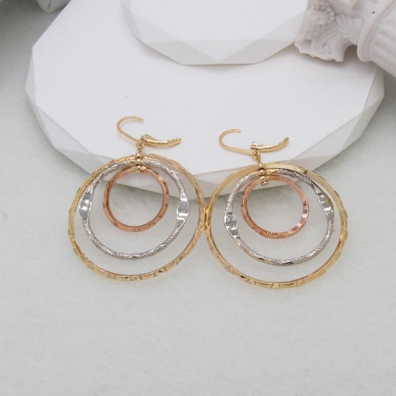 Wholesale Large Hoop Gold Plated Fashion Women′s Earrings