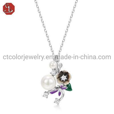 Wholesales Factory 925 Sterling Silver Fashion Jewellery Elegant Necklace Jewelry for Girls