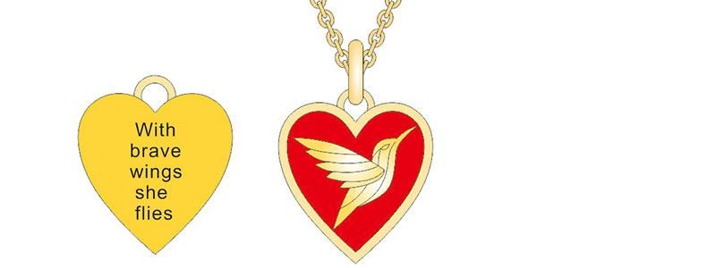 Red Heart Shaped Love Pigeon Jewelry Set