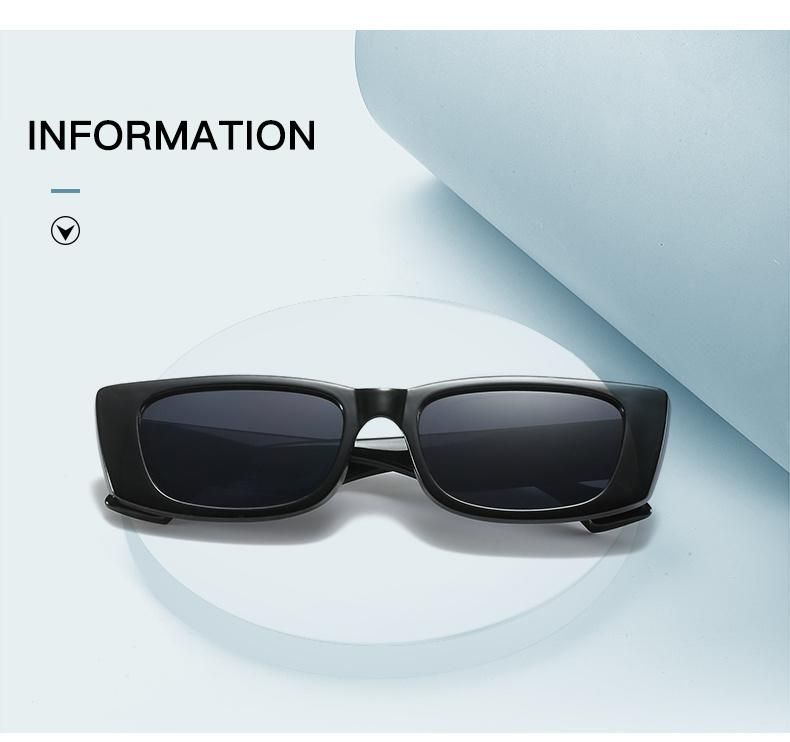 Sunglasses European and American Trend Small Frame Women Square Bright Black Net Red Same Sunglasses