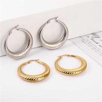 Fashion Jewelry Stainless Steel Earring Hollow Earring