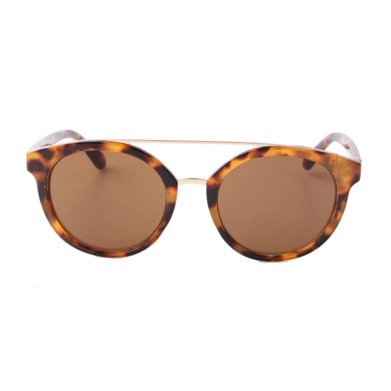 2018 Hot Selling Tortoise Sunglasses with Metal Decoration