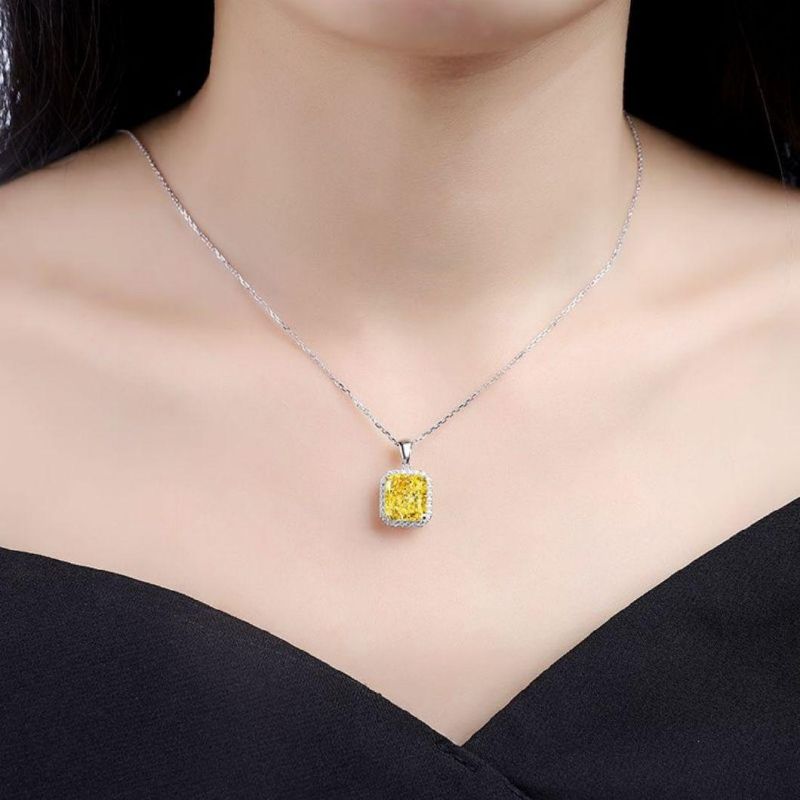 Fashion Jewellery 925 Sterling Silver Jewelry Pendant Gmestone Necklace
