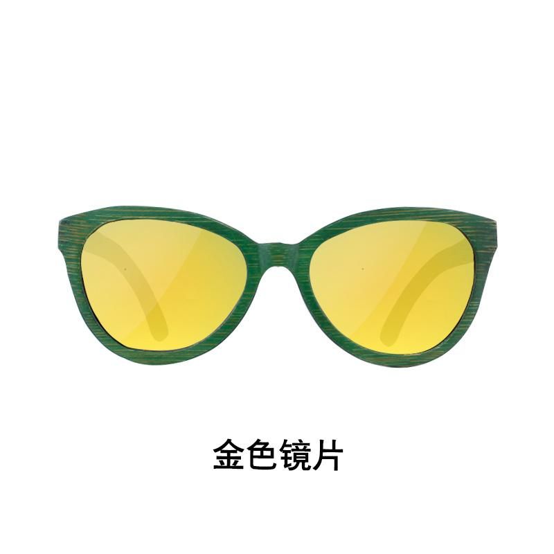 Trending Products Vintage Green Bamboo Wooden Sunglasses