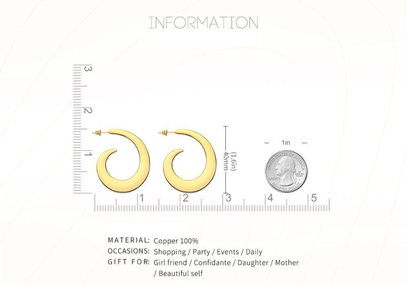 2021 Trendy Spiral Shape Design Huggie Earrings Customized Jewelry Earrings