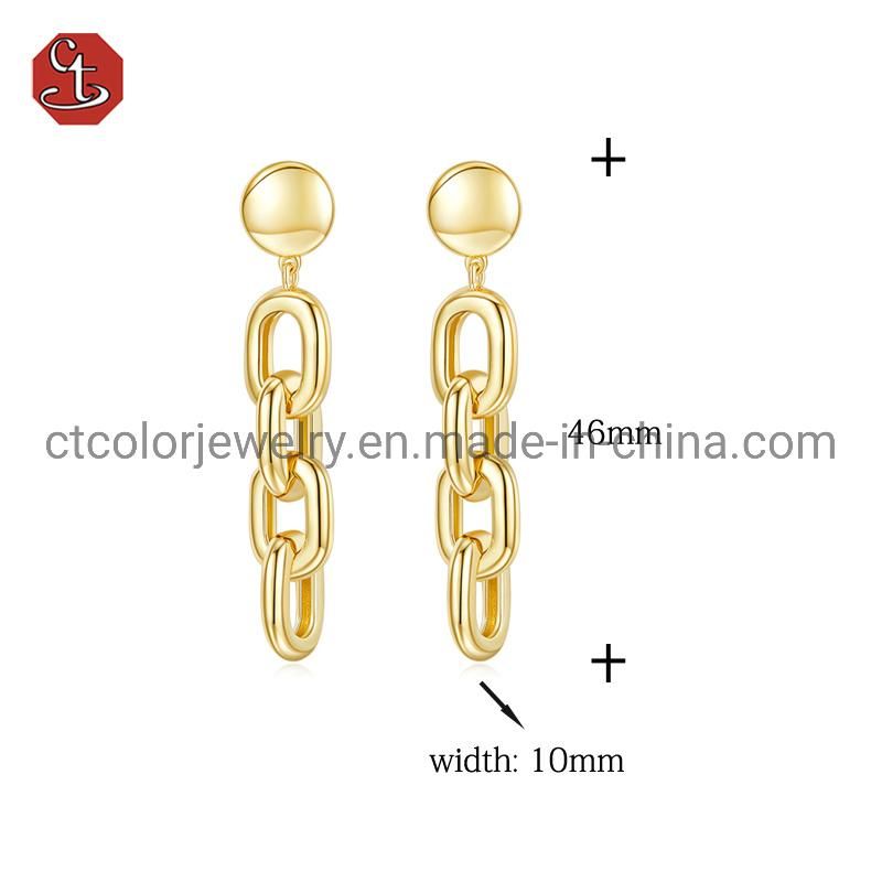 Gold plated Fashion Earring Whole sale jewelry 925 silver Earrings for women