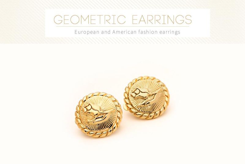 Exquisite Polishing Effect Rose Design Copper Ear Stud