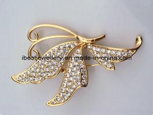 Fashion Jewelry-Butterfly Shaped Rhinetones Brooch