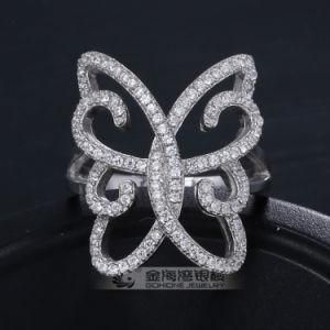 Fashion Butterfly Hollow Designed 925 Sterling Silver Ring