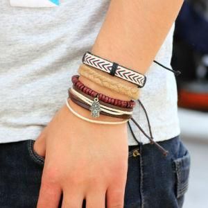 New Fashion Accessories Anchor Bead Leather Bracelets