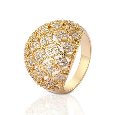 Fashion Women 18K Gold Plated Stainless Steel Silver Engagement Wedding Finger Rings Jewelry Design