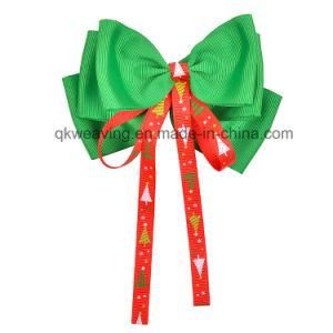 Children Colorful Girls Hair Bows Christmas Ribbon Hair Clip on Hair