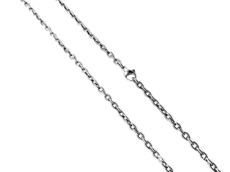 Factory Wholesale Pure Titanium Necklace O-Chain Ultra-Light Rust-Free Necklace 3mm Chain Pendantjapanese Tide Retro Men′s and Women′s Single Chain Tinl2520