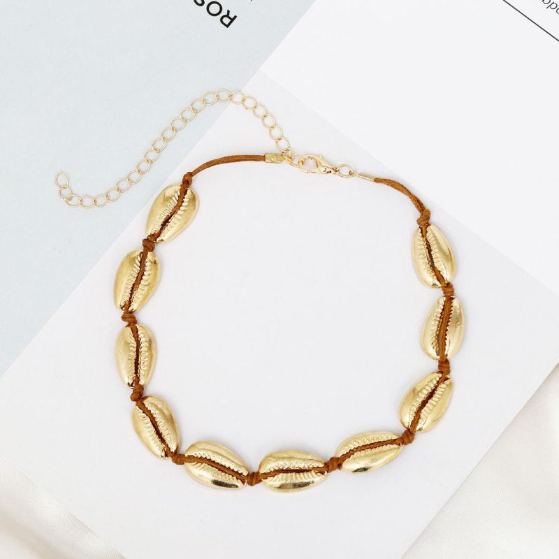 Fashion Jewelry Yellow Gold Necklace with Copper Alloy Material