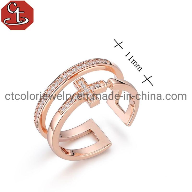 Fashion Man Women Jewelry 925 Sterling Silver Cross Ring