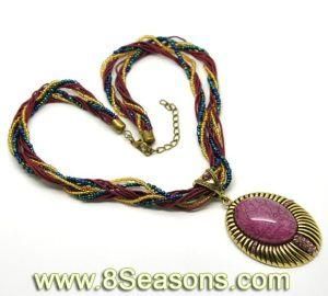 Ornate Vintage Purple Cabochon Stone Necklace (C00046)