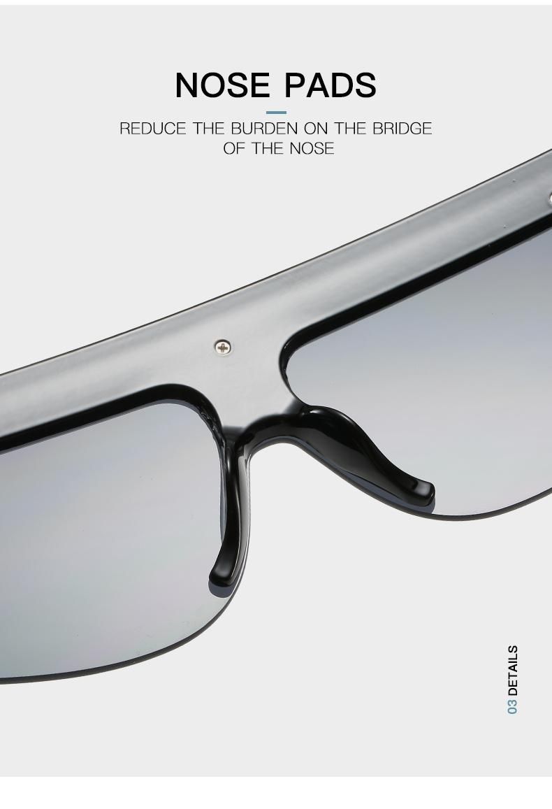 Large-Frame Wide-Brimmed Sunglasses, Retro Midin One-Piece Goggles Sports Cycling Glasses