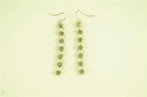 Flower with Acrylic Stone Liner Earring