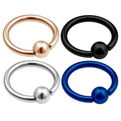 316L Surgical Stainless Steel Jewelry Ball Closure Ring Anodized Ball Body Piercing