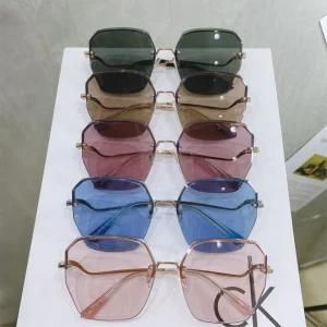 Rimless Brand New Fashion Square Sunglasses, Replicas