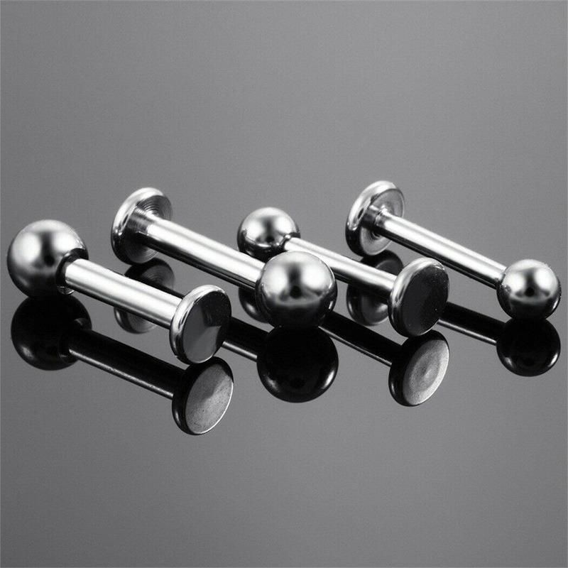 Titanium Body Jewelry Externally Threaded Labret Lip Ring with Ball