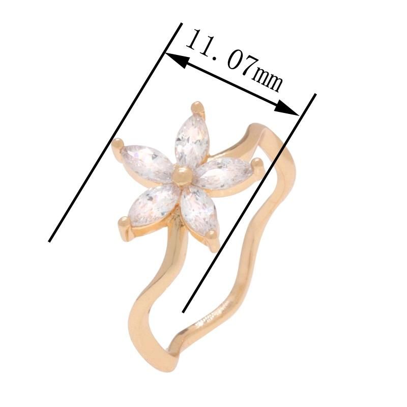 Simple Ladies Gold Plated Zircon Fashion Ring