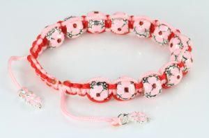 Fashion Valentine&prime;s Day Gift Pink Red Silver Beads Bracelet Jewelry (Ve25)