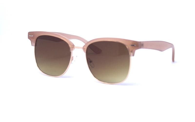 Half Gradient Frame Sunglasses Square Unisex Fashionable PC UV400 Sunglasses