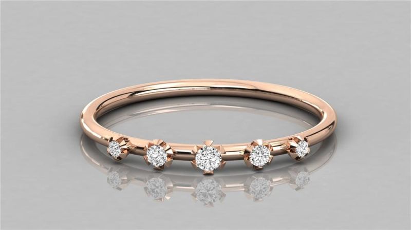 Elegant 925 Sterling Silver with White CZ Engament Ring