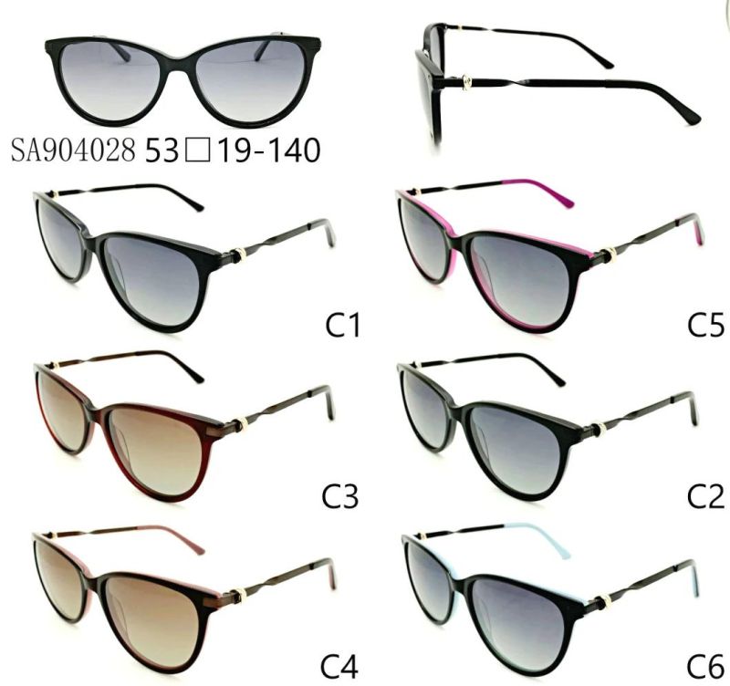 Cat Eye Acetate Fashion Sunglasses for Women in Stock
