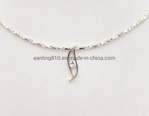 Tiny Stylish Leaf Shaped Zirconia Stone Stud Pendant for Jewelry Necklace