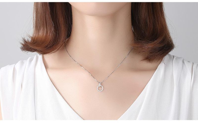 New Arrival 925 Sterling Silver Women Jewelry 14K Gold Plated Pendant Necklace