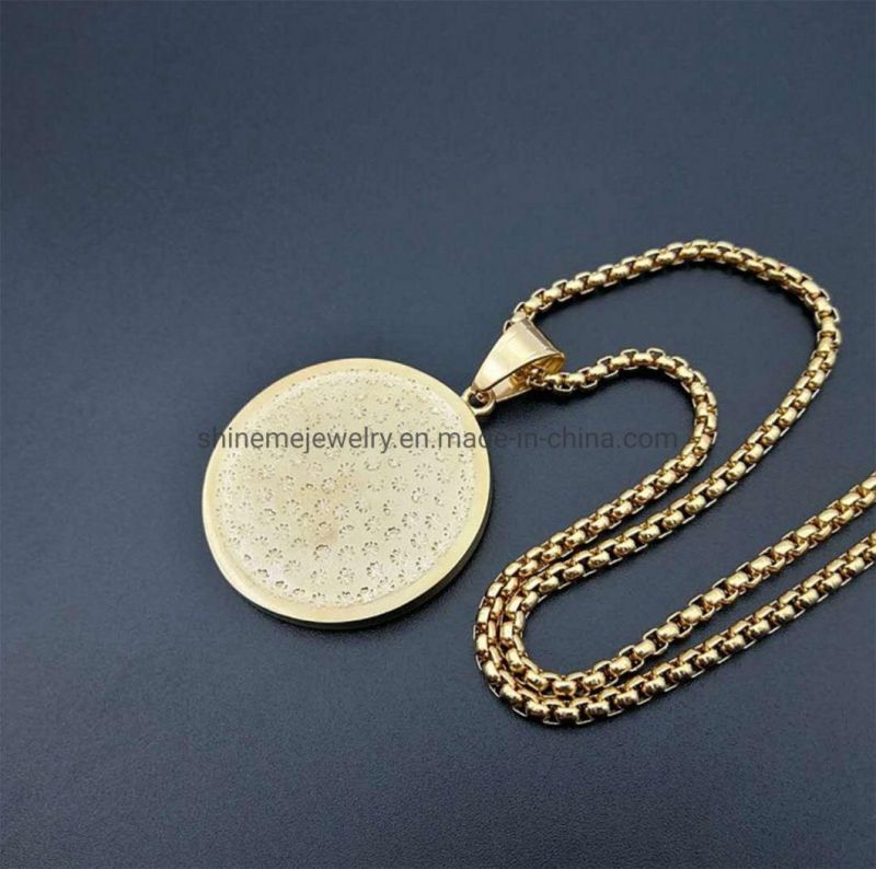 Fashion Jewelry Arabic Muslim Jewelry Titanium Steel Gold Plated Full Diamond Islam Koran Mantra Amulet Pendant Spt2624