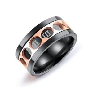 fashion Fun Men Jewelry Rotate Time Titanium Turn Ring