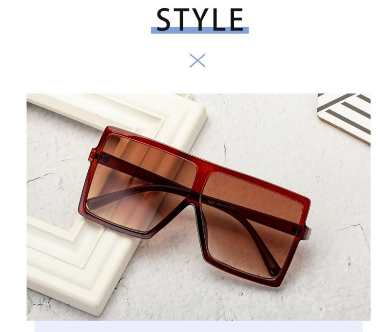 Oversize Sunglasses Fashion Women Sunglasses Black Square Sunglasses