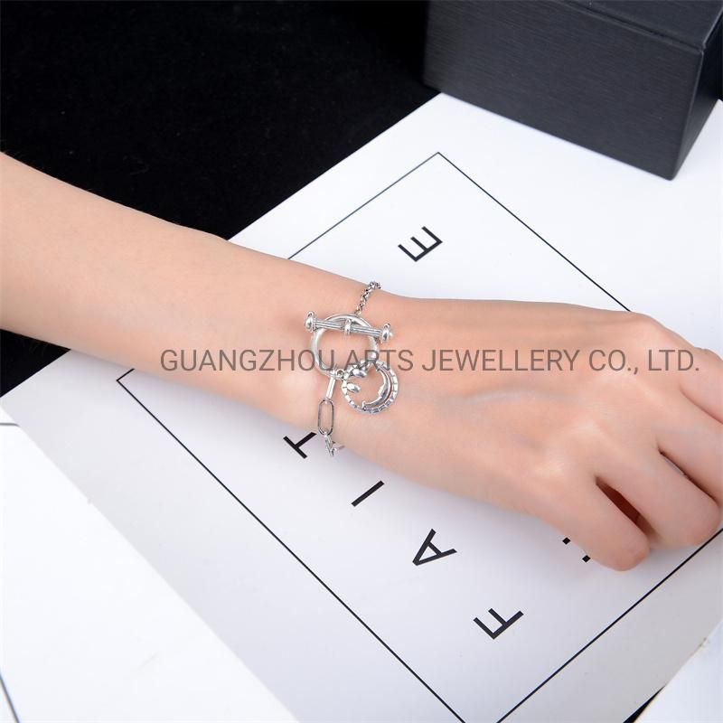 Wholesale 925 Sterling Silver Creative Smile Face for Happiness Bracelet