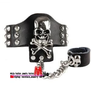 The Lastest Skull Punk Bracelet Bangle with Zinc Alloy Accessories (mpk503)