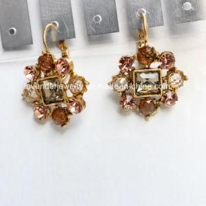 Jewelry New Flower Plated Flower Clip Earrings for Women