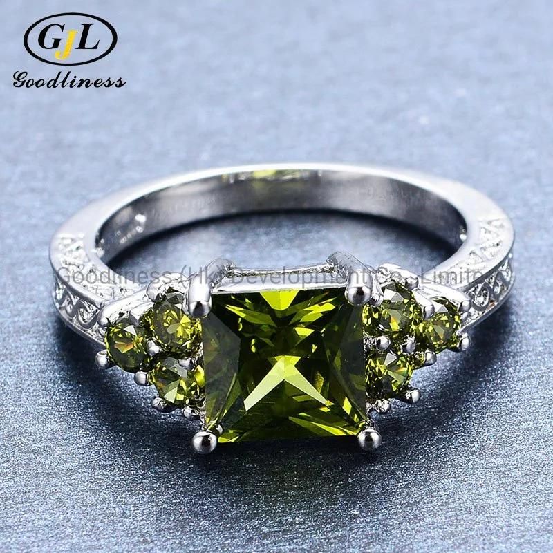 S925 Sterling Silver White Zircon with Black Zircon Ring
