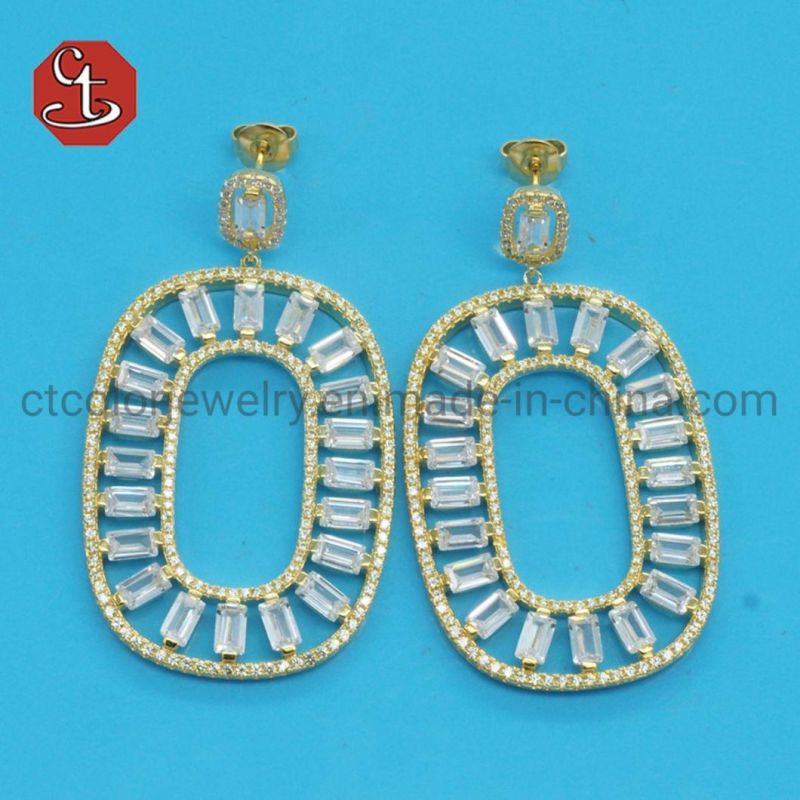 925 Sterling Silver Earring Inlaid AAA+ Cubic Zircon Earring Drop