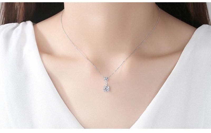 Fashion Glitter Party Shinny Diamond Tennis Girl Pendant Necklace