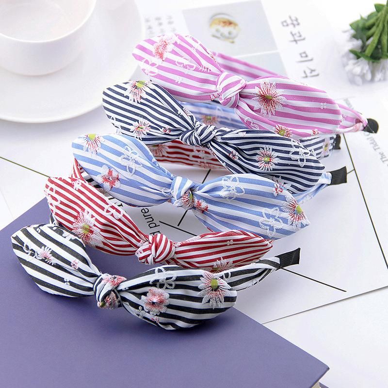 Flower Stripe Fashion Design Headband Hair Band