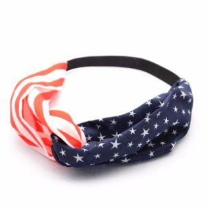 Fashion Fabric Headwrap with American Flag Symbol