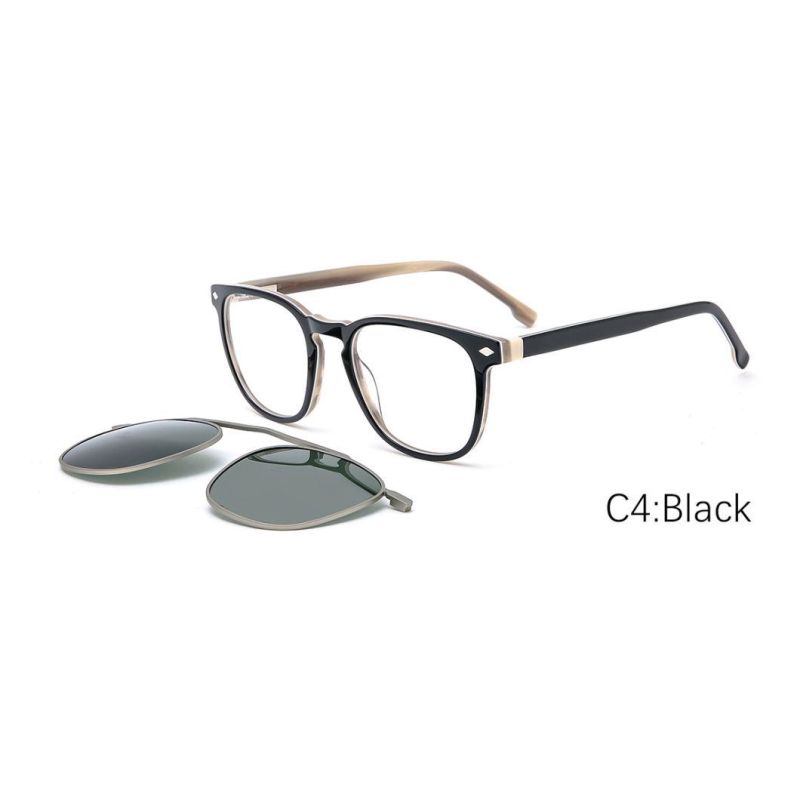 Clips on Magnetic Sunglasses Acetate Sunglasses UV400 Polarized Sunglasses