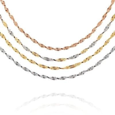 Wholesale New Hip-Hop Twisted Herringbone Alloy Anklet Chain Stainless Steel Necklace Jewelry Bracelet for Jewellery Making